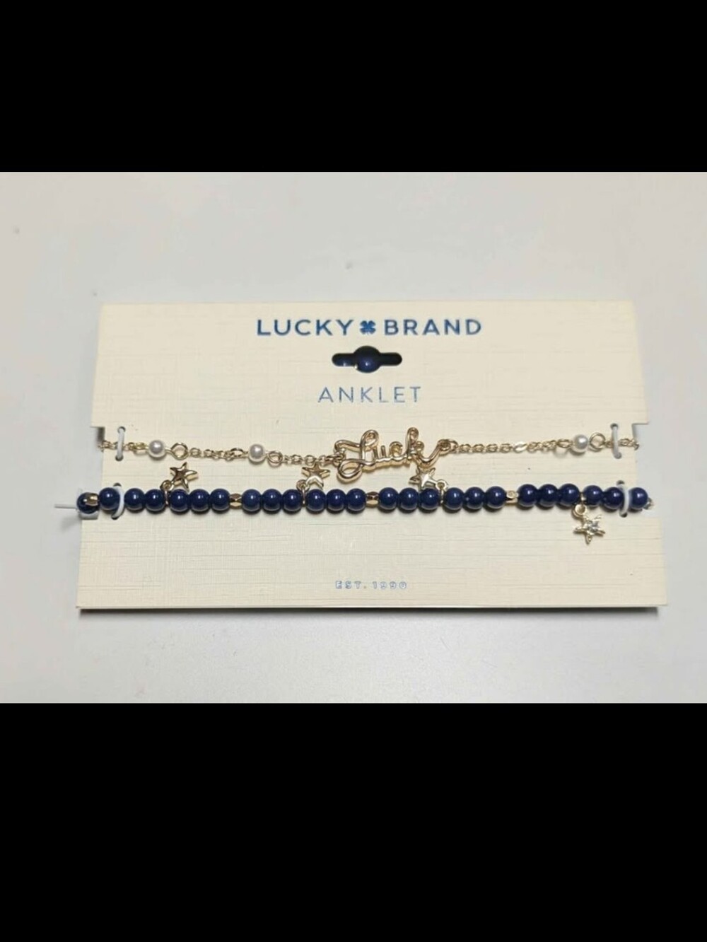 Lucky Brand Gold Anklet Set